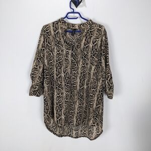 New Collection Made In Italy Snake Print Blouse Large/Extra Large